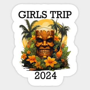 Tropical Vacation - Girls Trip 2024 (Black Lettering) Sticker